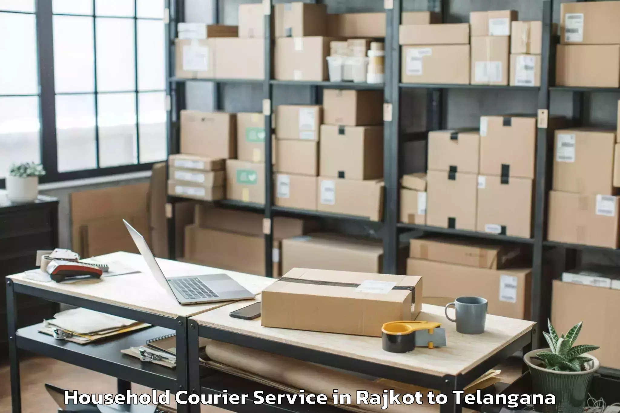 Top Rajkot to Pochampalle Household Courier Available